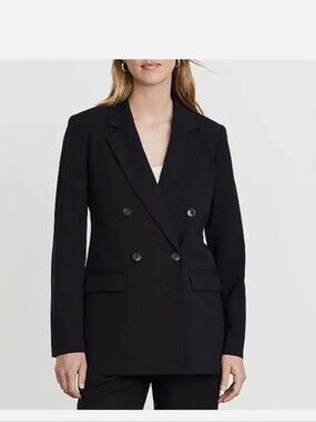 Loft Versa Classic Double-Breasted Black Women’s Blazer Sz.14 NWT